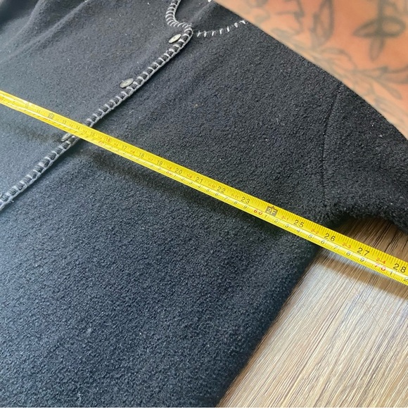 Vintage 100% Wool Black Cardigan Sweater - Picture 7 of 11